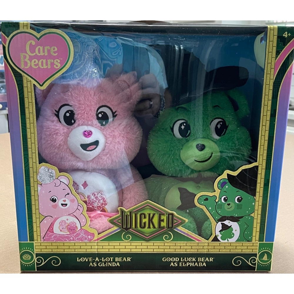 Care Bears x Wicked 2-set -‎ Love-a-Lot Bear as Glinda & Good Luck Bear as Elpha